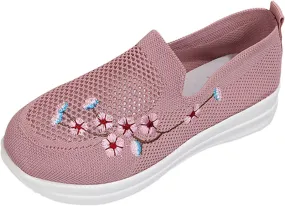 Orthopedic Sneakers for Women Slip On Walking Shoes with Arch Support Comfortable Casual Loafers Plantar Fasciitis Relief Foot Pain Diabetic Swollen Feet