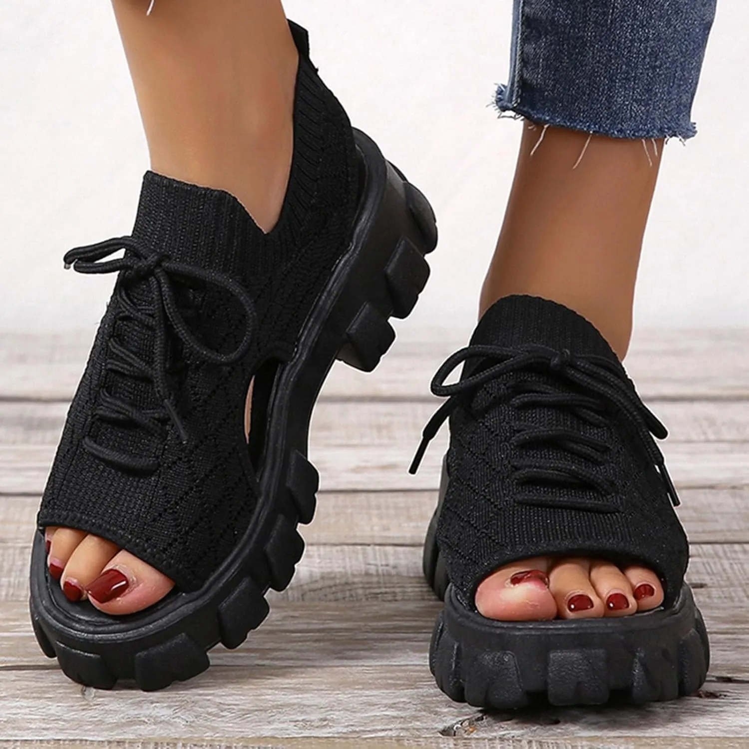 Platform Sandals for Women Comfortable Orthopedic Sandals Summer Casual Flatform Platform Wedge Slides for Women