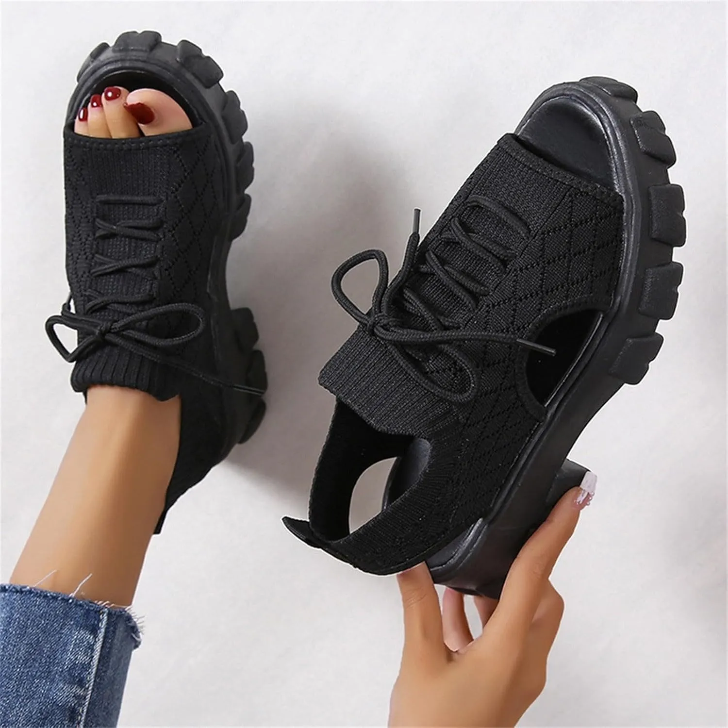 Platform Sandals for Women Comfortable Orthopedic Sandals Summer Casual Flatform Platform Wedge Slides for Women