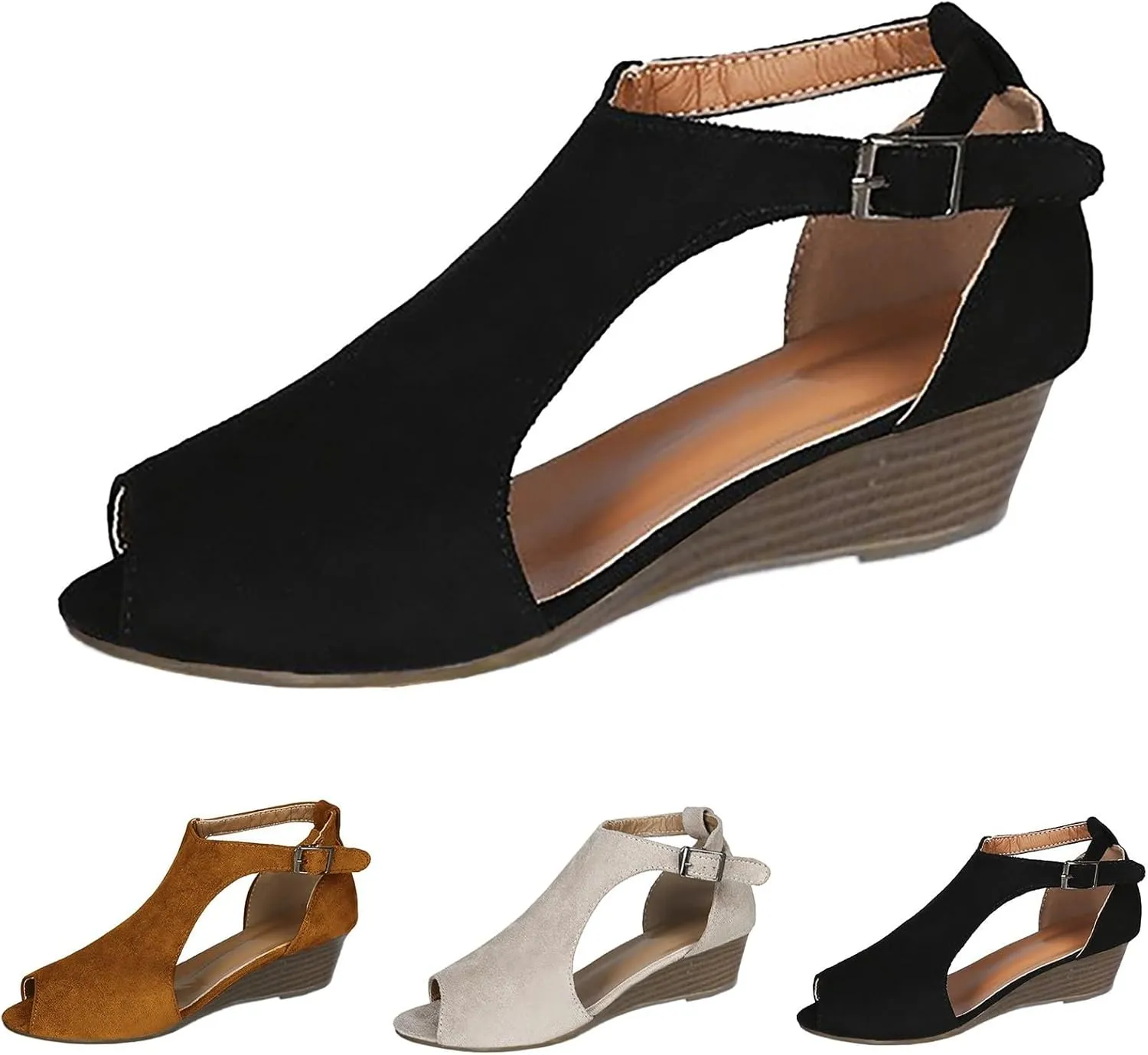 Platform Sandals for Women Comfortable Sandals for Women Walking Womens Casual Slip on Summer Wedge Sandals