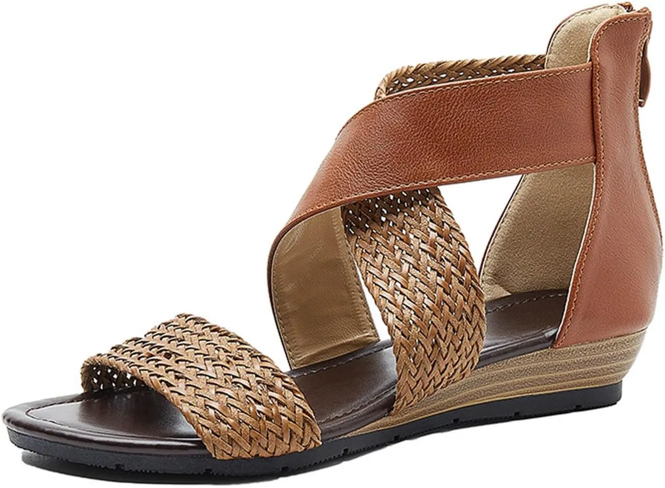 Platform Sandals for Women Comfortable Summer Raffia Straw Sandals Summer Outdoor Camping Walking Beach Sandals