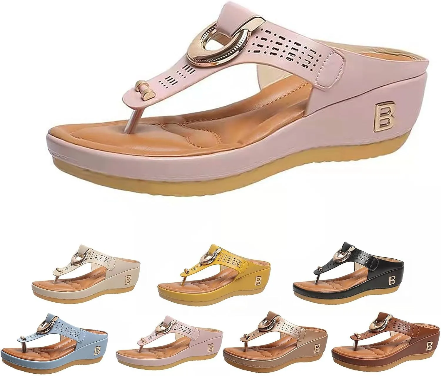Platform Sandals for Women Comfortable Walking Sandals for Women Summer Outdoor Camping Walking Beach Sandals