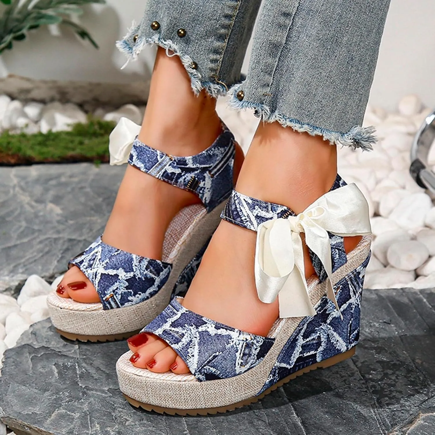 Platform Sandals for Women Womens Dressy Summer Wedge Shoes Summer Platform Comfortable Low Wedges Womens Sandal