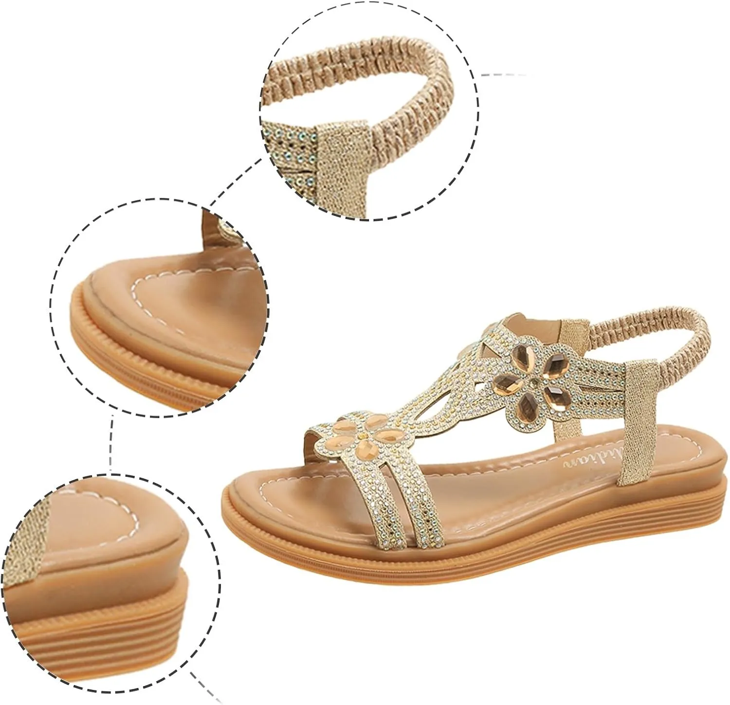 Platform Sandals for Women Women's Open Toe Ankle Strap Women's Casual Summer Women Wedge Heels Shoes