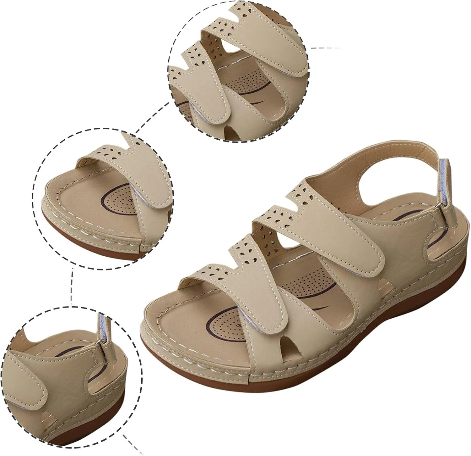 Platform Sandals for Women Women's Outdoor Camping Walking Women's Casual Summer Women Wedge Heels Shoes