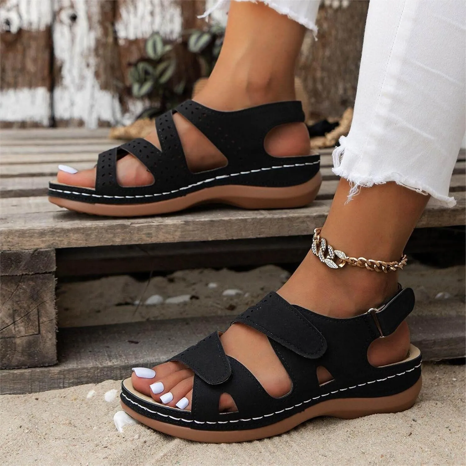 Platform Sandals for Women Women's Outdoor Camping Walking Women's Casual Summer Women Wedge Heels Shoes