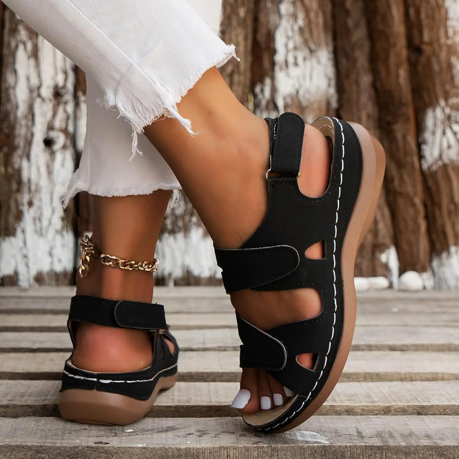 Platform Sandals for Women Women's Outdoor Camping Walking Women's Casual Summer Women Wedge Heels Shoes