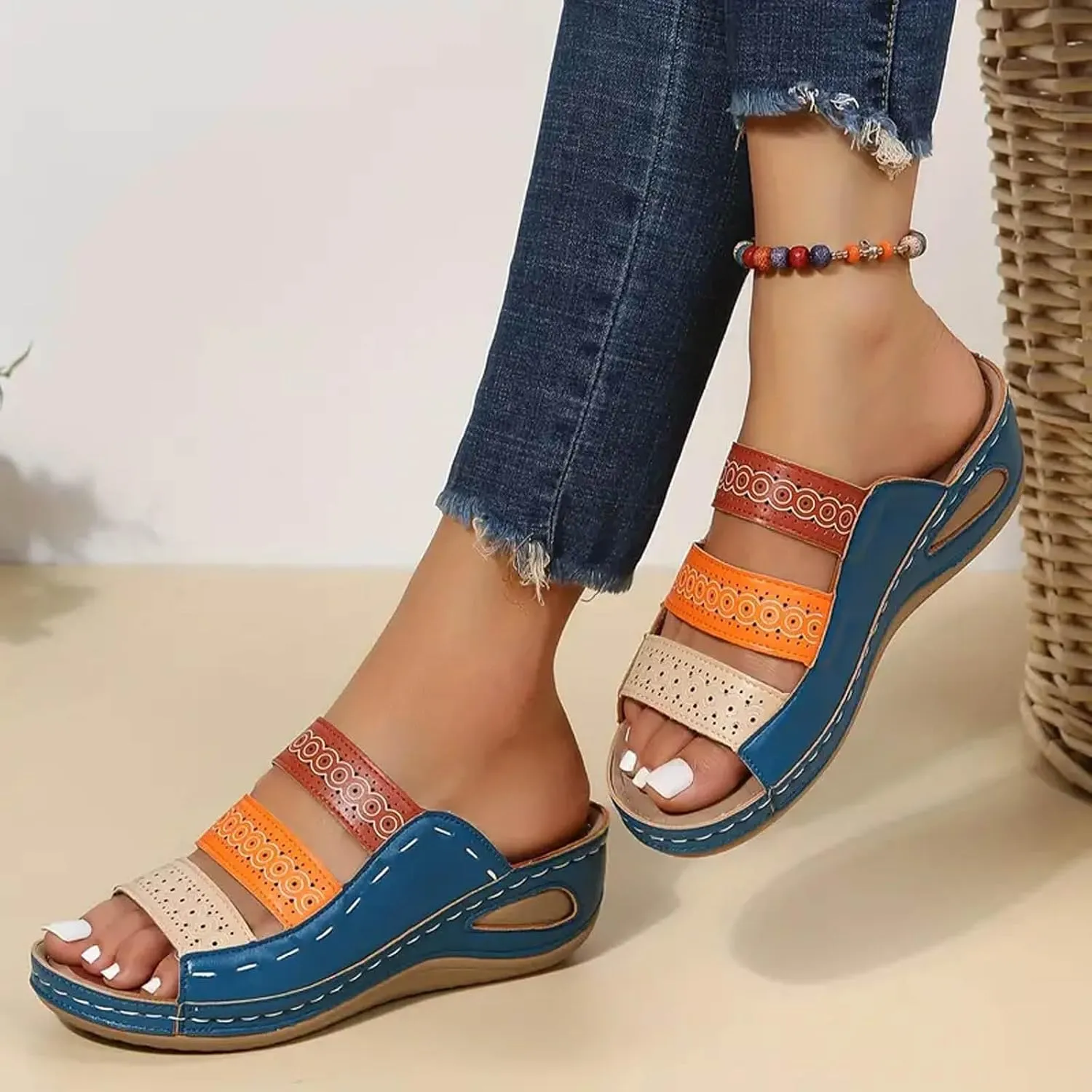 Platform Sandals for Women Womens Wedge Sandals Low Heel Dressy Sandals Women's Classic Wedge Heels Sandals