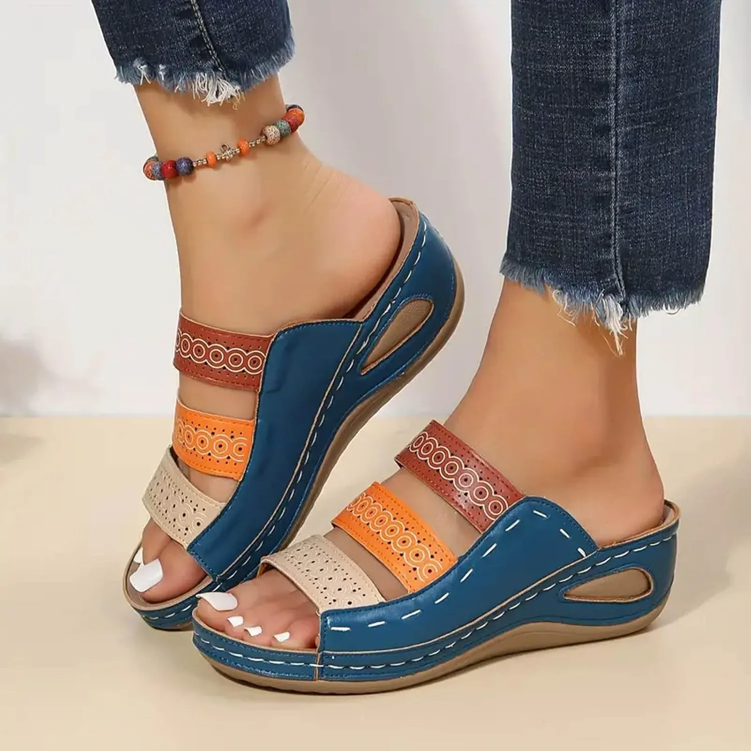 Platform Sandals for Women Womens Wedge Sandals Low Heel Dressy Sandals Women's Classic Wedge Heels Sandals