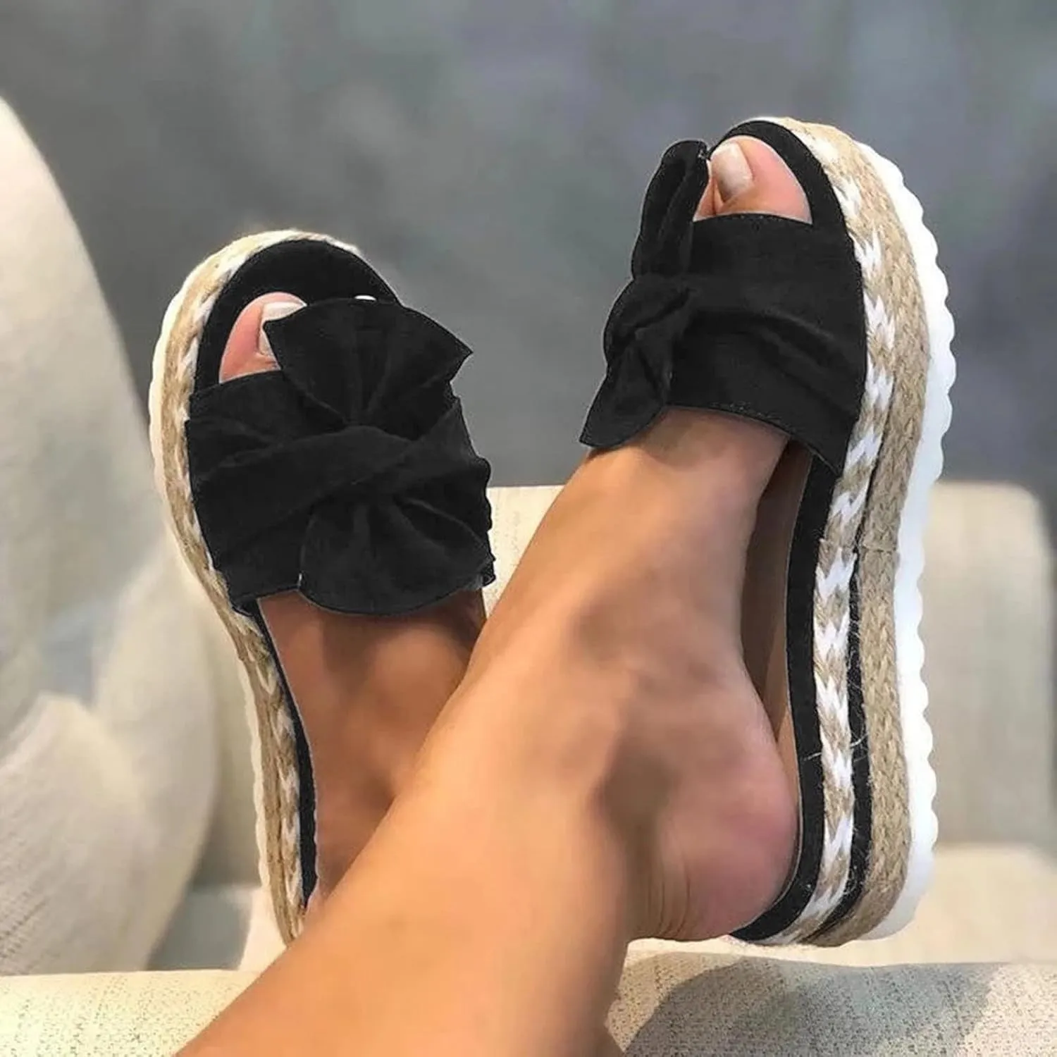 Platform Sandals Women Espadrille Sandals for Women Summer Platform Comfortable Low Wedges Womens Sandal