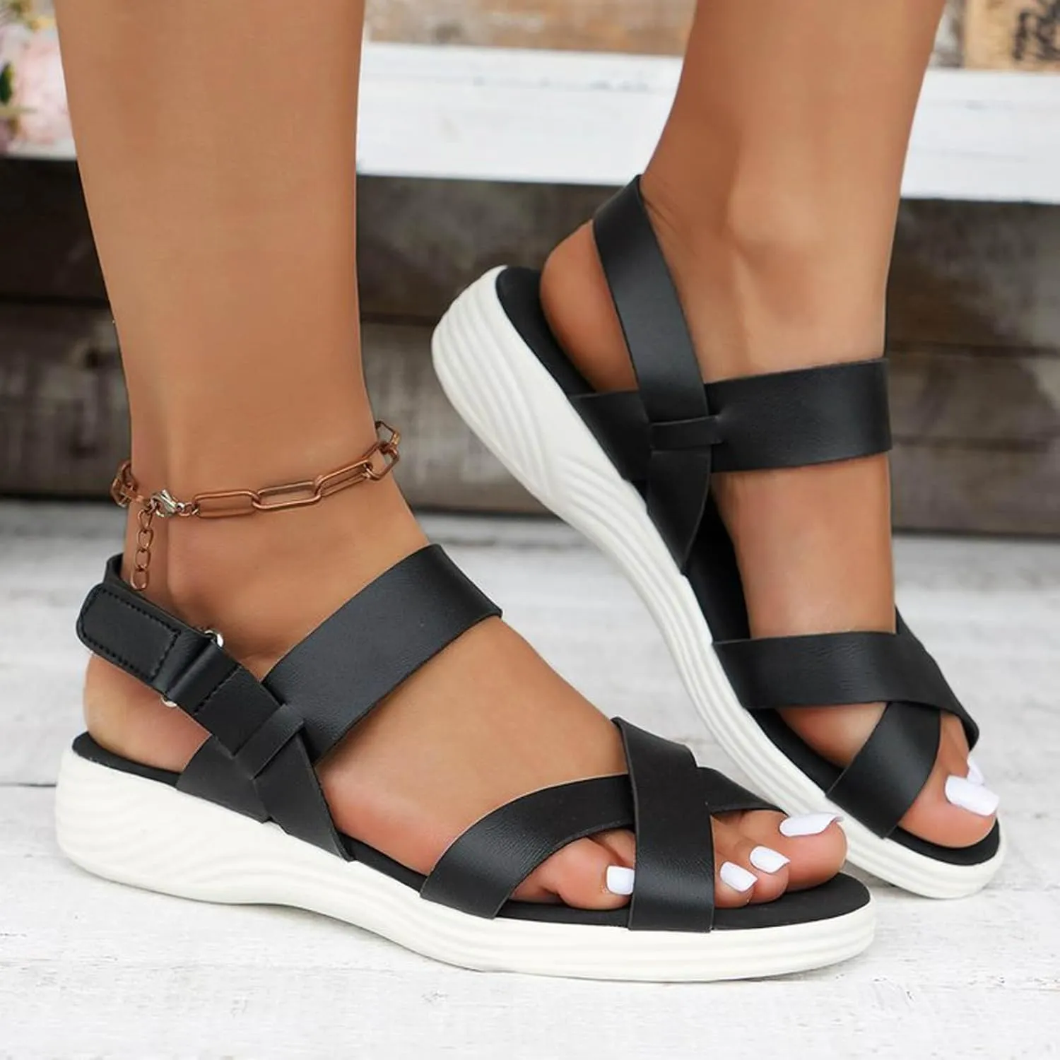 Platform Sandals Women Women's Outdoor Camping Walking Sandals for Women Wedges Open Toe Beach Sandals