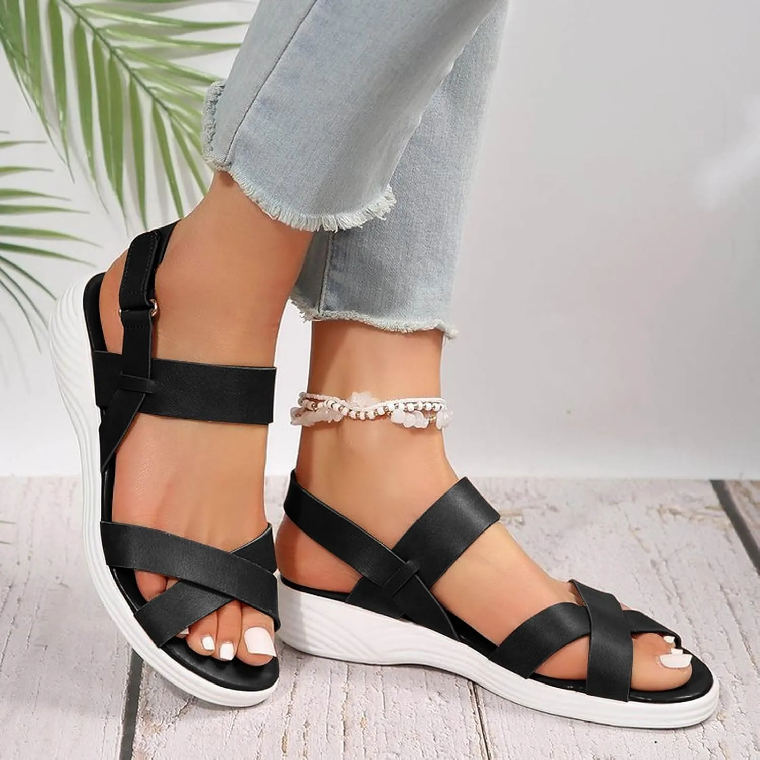 Platform Sandals Women Women's Outdoor Camping Walking Sandals for Women Wedges Open Toe Beach Sandals