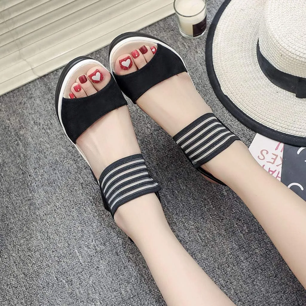 Platform Sandals Women's Ankle Strap Low Wedge Sandals Sandals for Women Womens Summer Open Toe Wedges Sandals