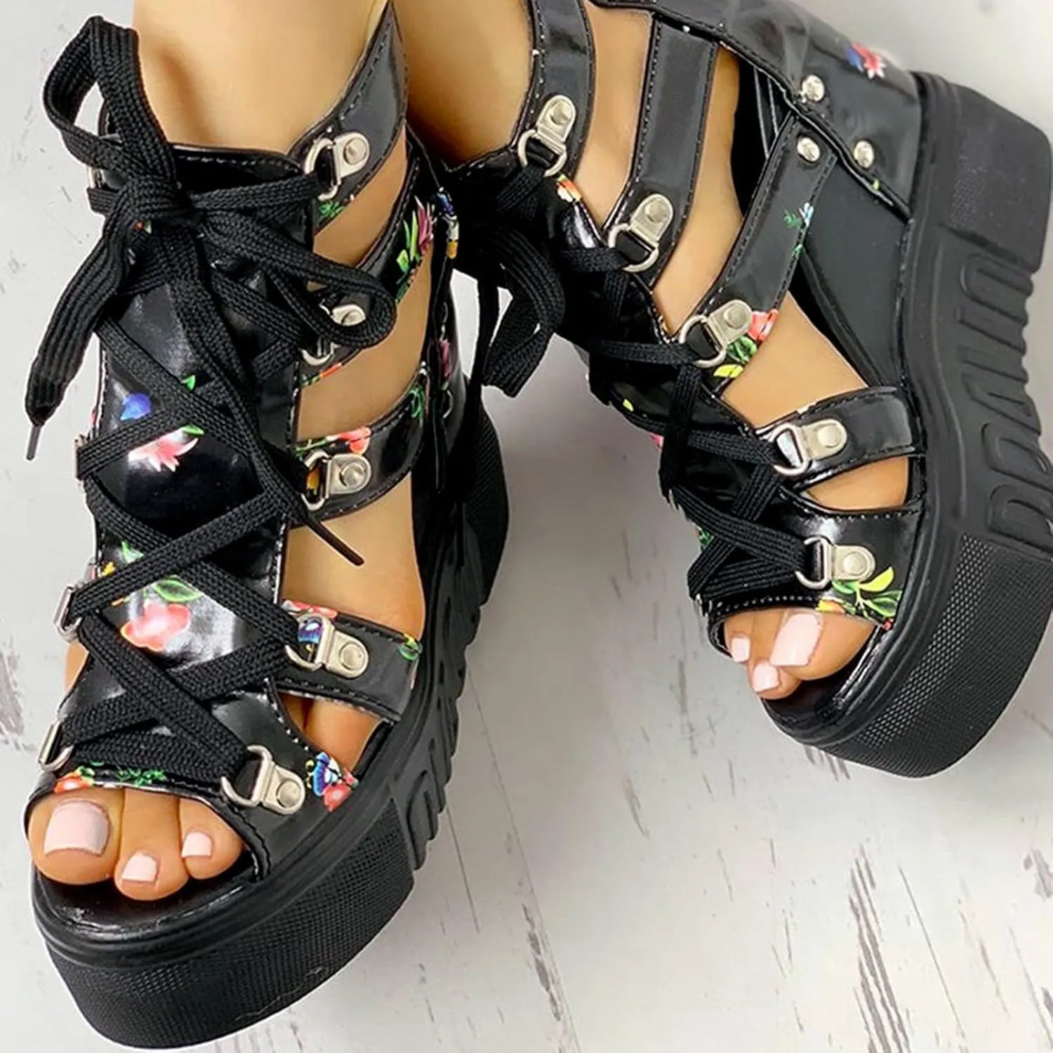Platform Sandals Women's Classic Wedge Heels Sandals Women Sandals Women's Casual Platform Open Toe Wedge Sandal