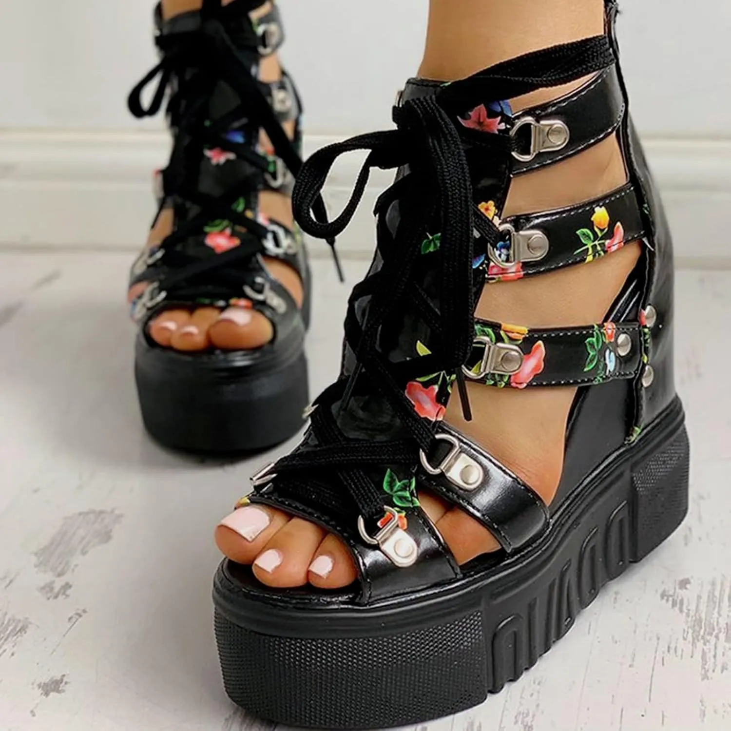 Platform Sandals Women's Classic Wedge Heels Sandals Women Sandals Women's Casual Platform Open Toe Wedge Sandal