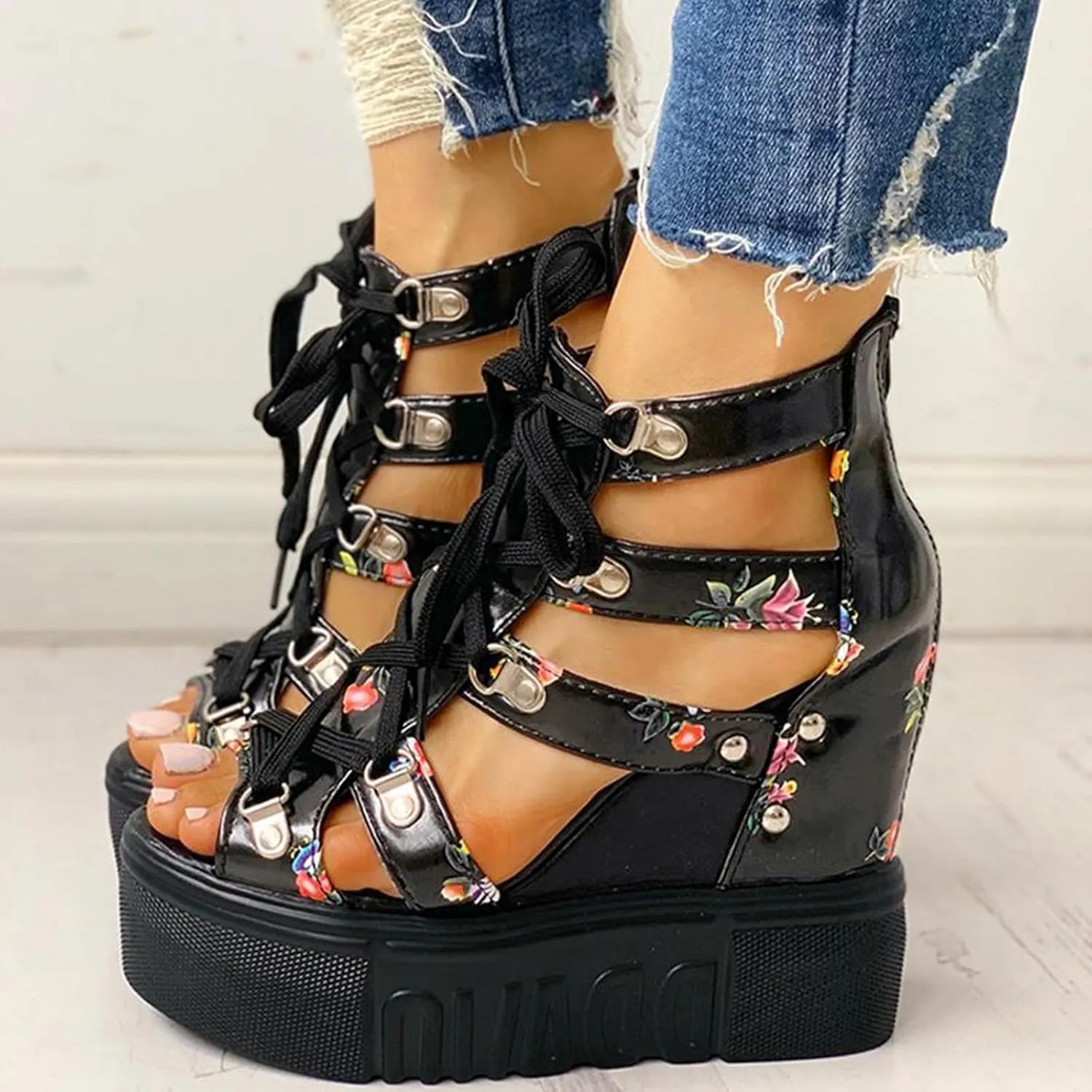 Platform Sandals Women's Classic Wedge Heels Sandals Women Sandals Women's Casual Platform Open Toe Wedge Sandal