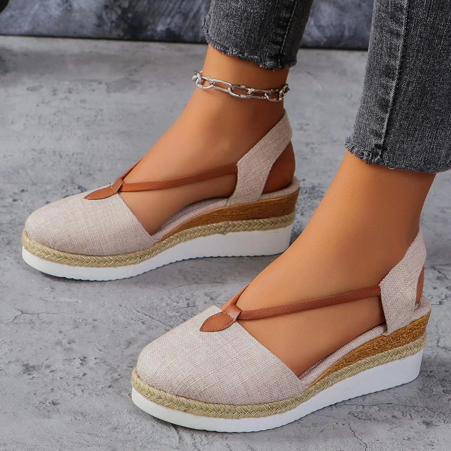 Platform Sandals Women's Classic Wedge Heels Sandals Womens Summer Sandals Women Open Toe Flatform Fashion Sandals
