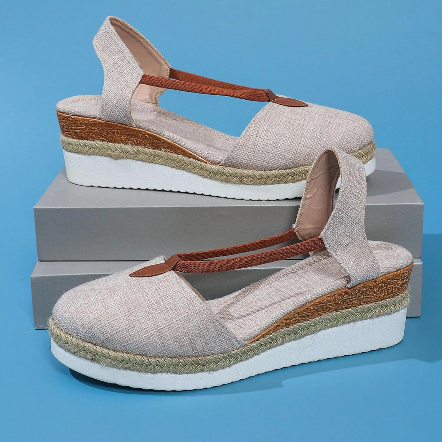 Platform Sandals Women's Classic Wedge Heels Sandals Womens Summer Sandals Women Open Toe Flatform Fashion Sandals
