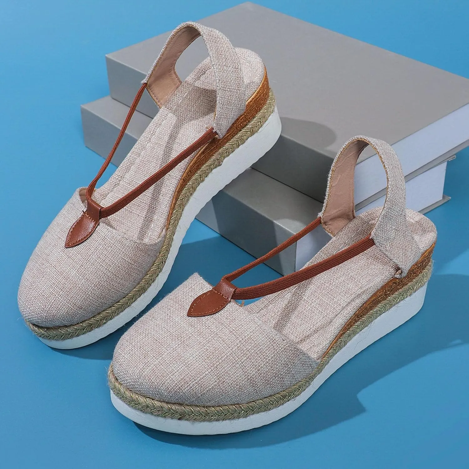Platform Sandals Women's Classic Wedge Heels Sandals Womens Summer Sandals Women Open Toe Flatform Fashion Sandals