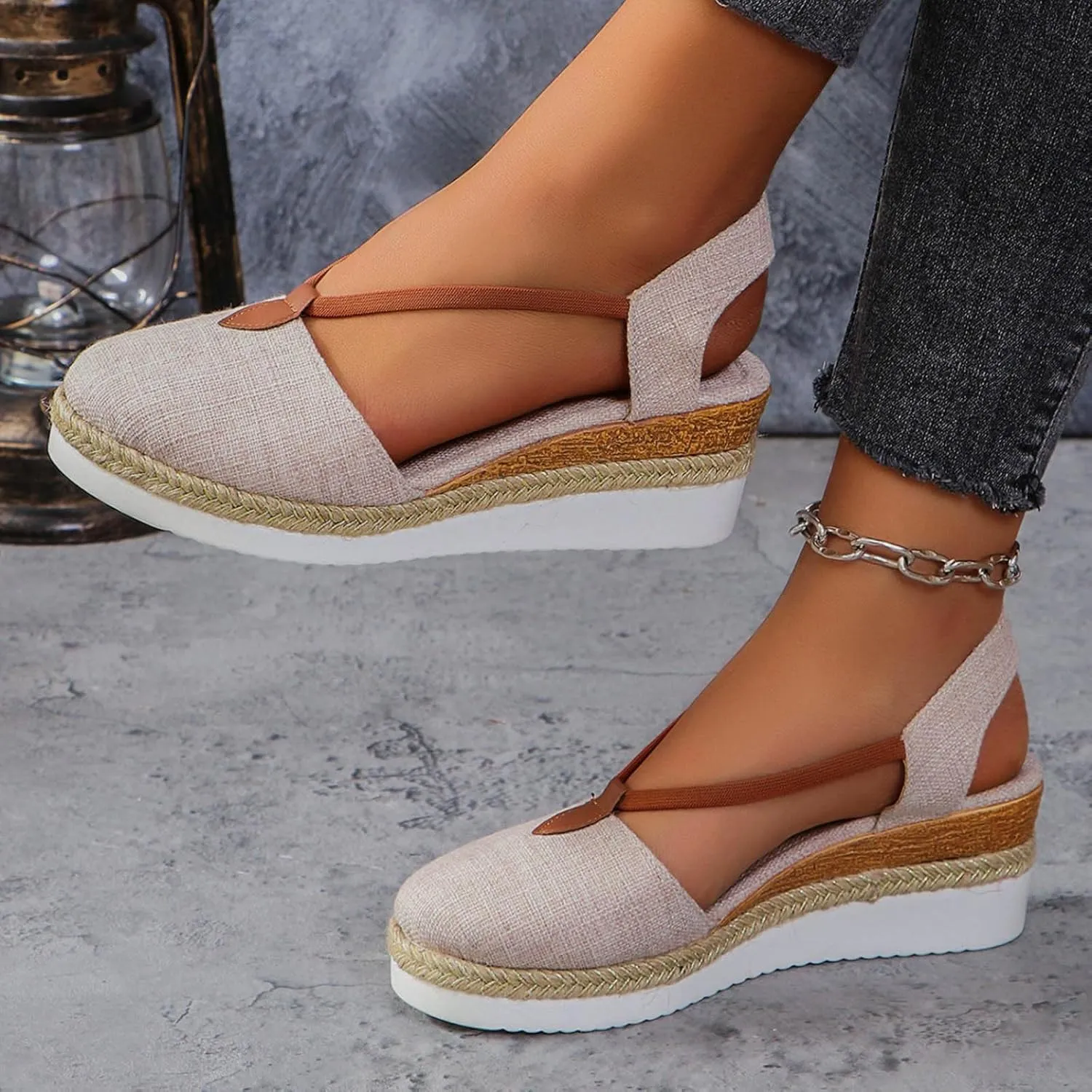 Platform Sandals Women's Classic Wedge Heels Sandals Womens Summer Sandals Women Open Toe Flatform Fashion Sandals