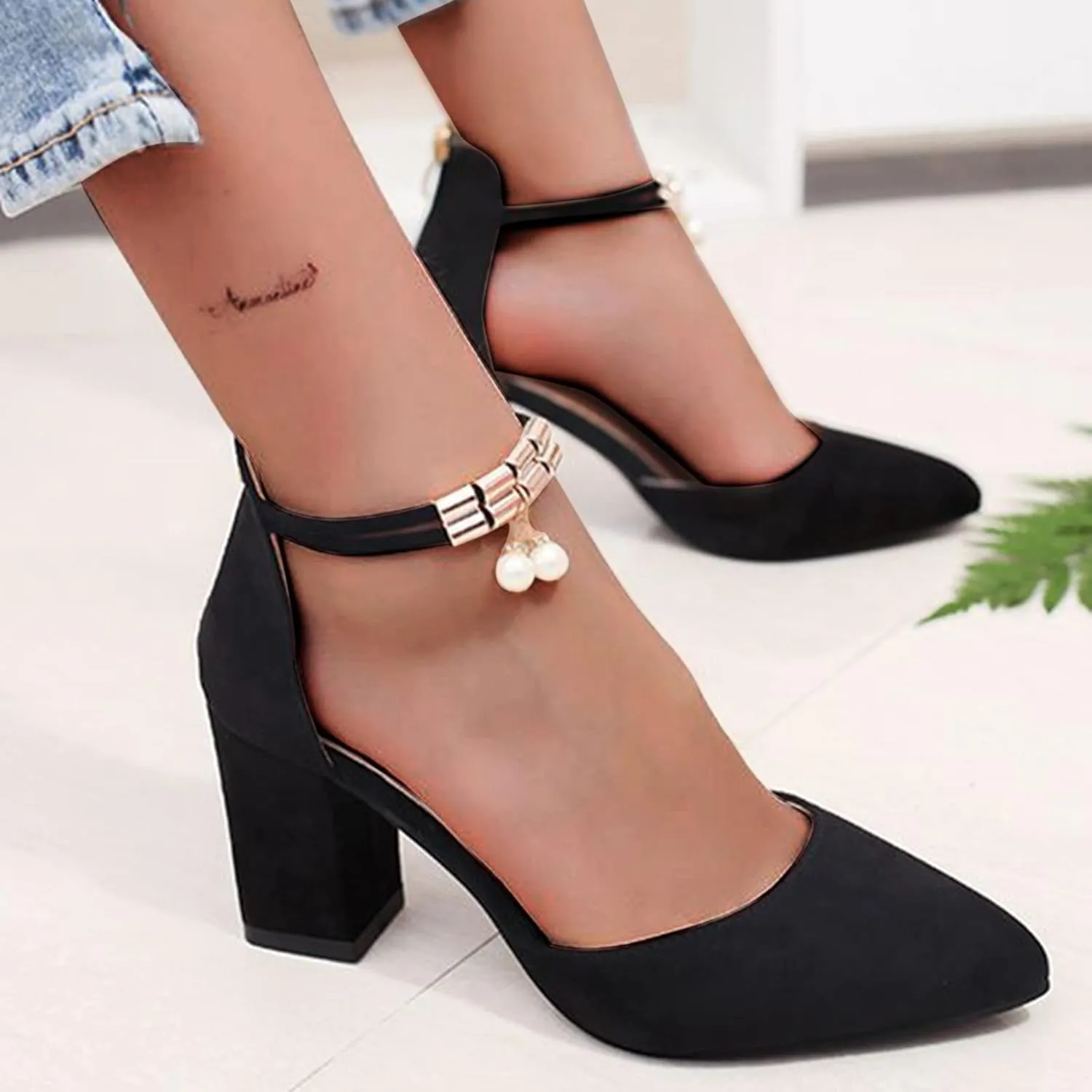 Pump Sparkly Heels Gold Shoes for Women Women's High Heels Ankle Strap Stilettos Sandals Womens Gold Heels