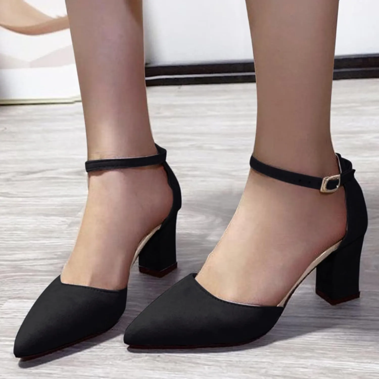 Pump Women Heels Women's Open Toe Heeled Sandals Clear Platform Heels Ankle Strap High Heel Sandals for Women