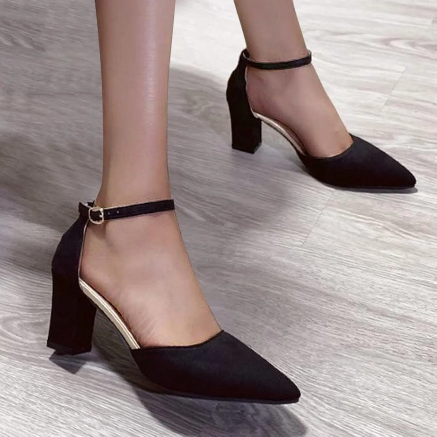 Pump Women Heels Women's Open Toe Heeled Sandals Clear Platform Heels Ankle Strap High Heel Sandals for Women
