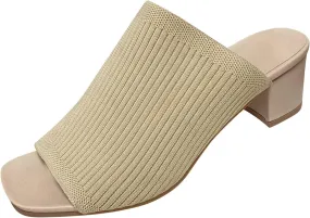 Pumps Shoes Casual Mesh Sandals Heel Fashion Chunky High Solid Shoes Color Sandals Ladies Heel Women's high Heels