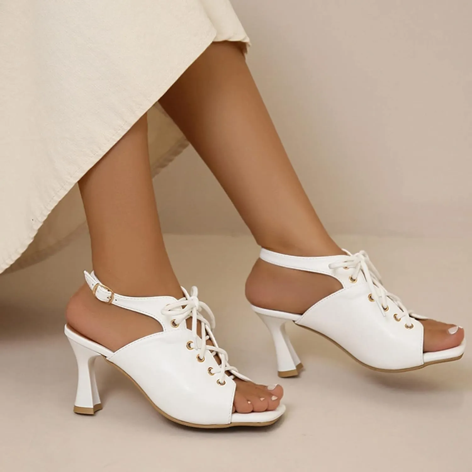 Pumps Shoes Women High Heel Sandals Open Toe Fashion Fishbill Thick Heel Women Shoes