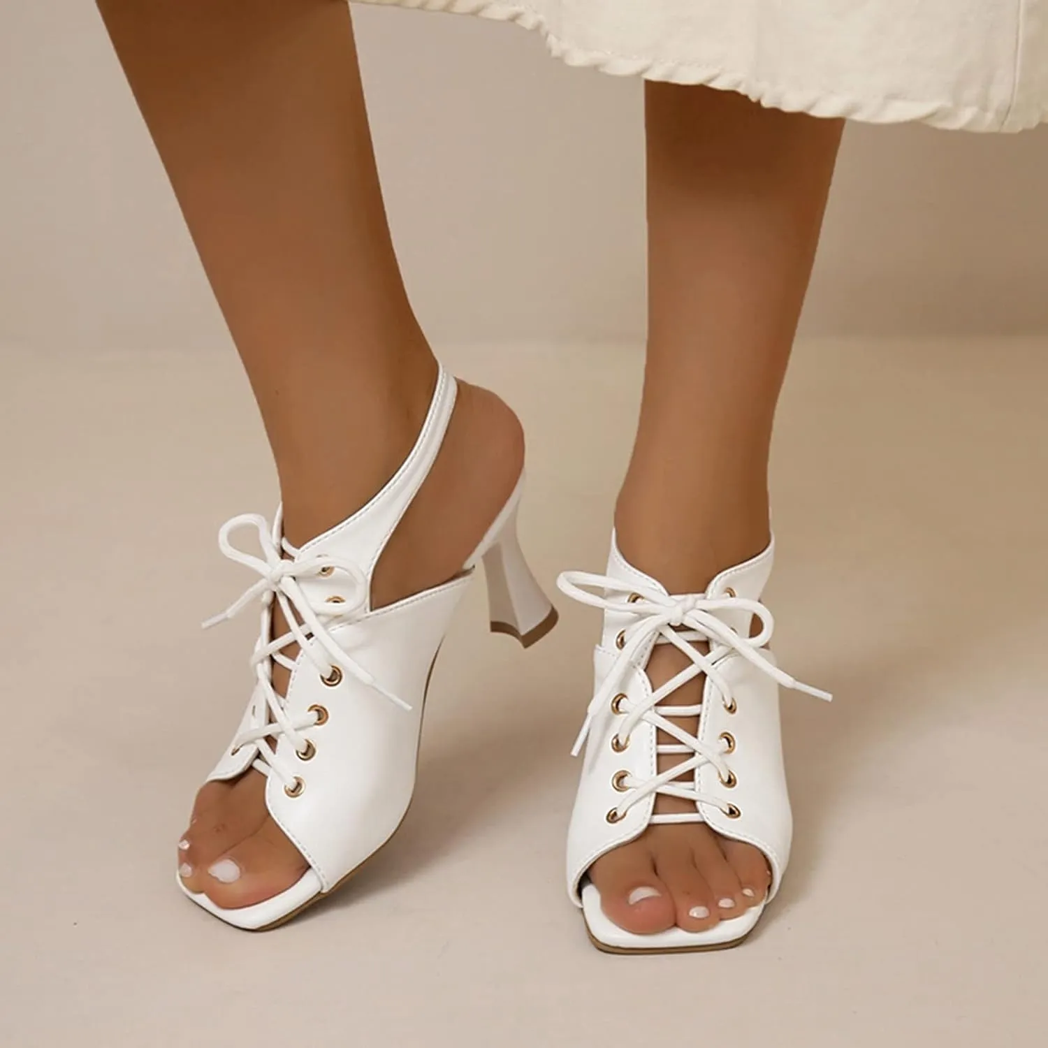 Pumps Shoes Women High Heel Sandals Open Toe Fashion Fishbill Thick Heel Women Shoes