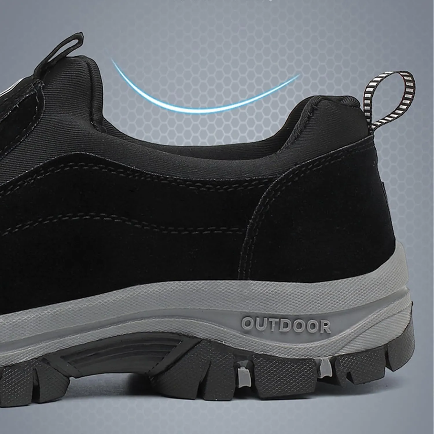 Relieffoot Walking Shoes for Men, Relieffoot Shoes, Men's Relieffoot Waterproof Walking Shoes Comfortable Slip On Sneakers Outdoor Shoes(Black,US 14.5)