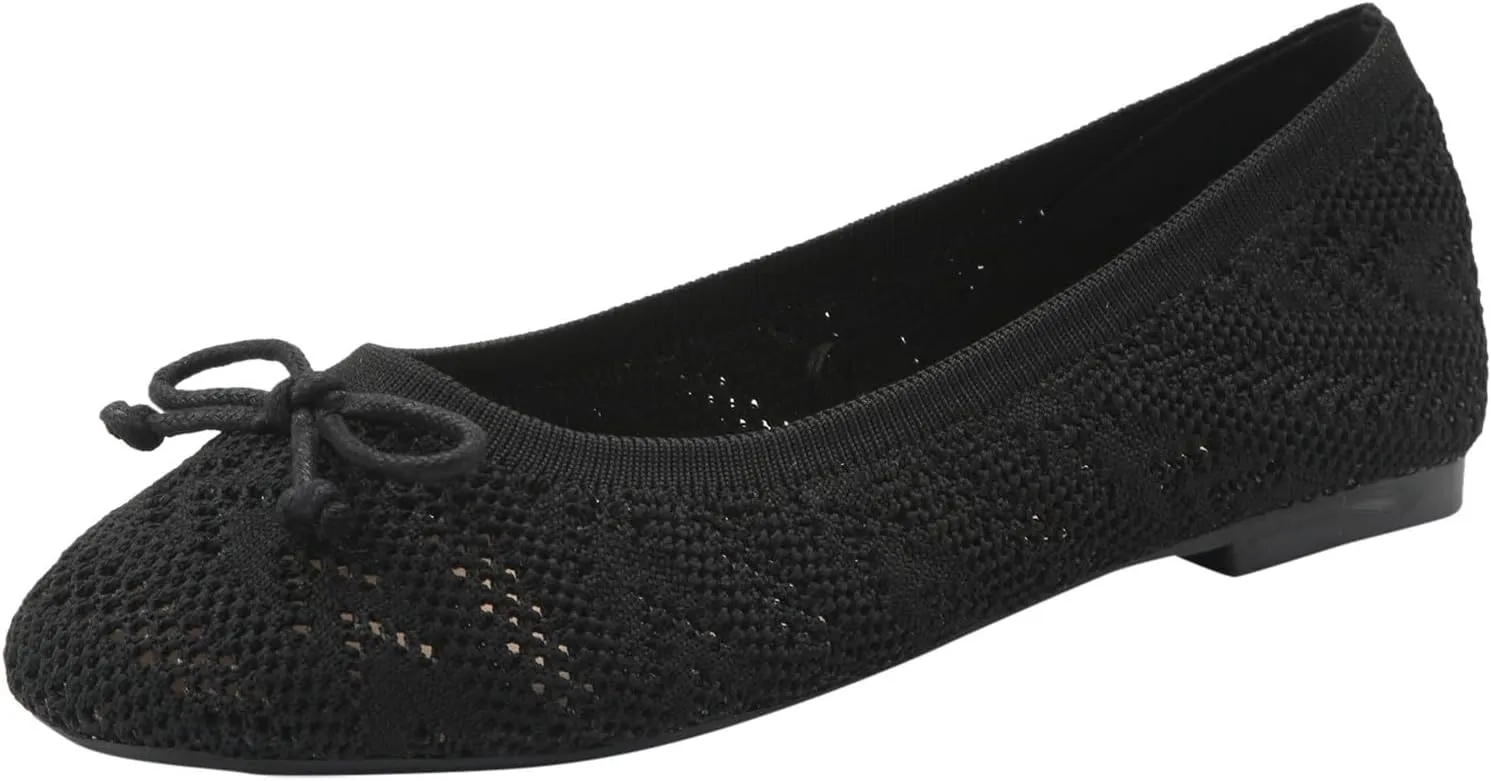 Round Toe Flat Shoes Dressy Ballet Flats Women Shoes Fashionable Flat Sole Single Fly Woven Thickened Soft Sole Casual Womens Pointed Toe Flats Knit