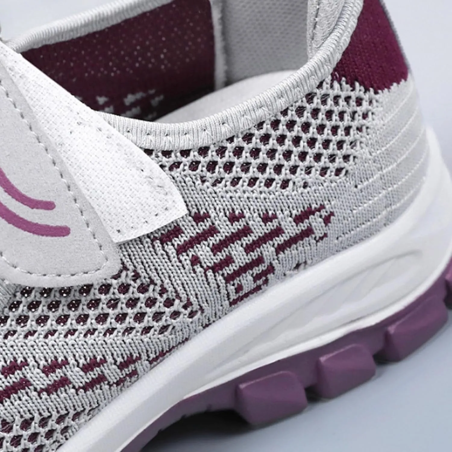 Running Shoes for Women Casual Shoes Elastic Fly Woven Mesh Shoes Hook and Loop Strap Running Shoes for Women