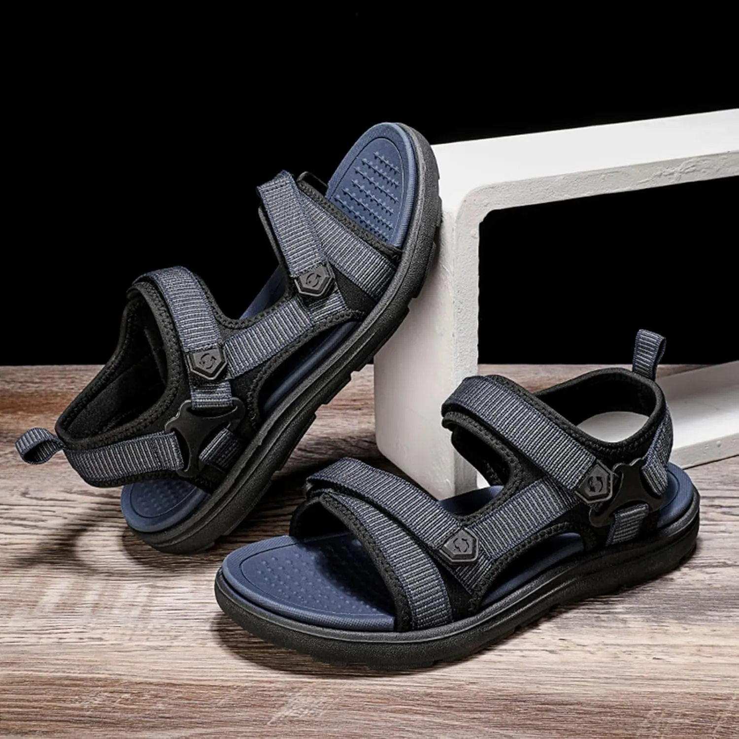 Sandals For Men Memory Foam Men Flat Sandals Fashion And Comfort Soft Bottom Beach Soft