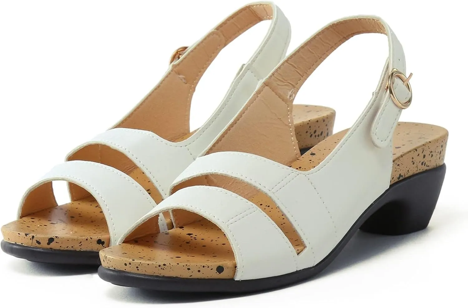 Sandals for Women 2025 Dressy Chunky Block Heel Orthotic Sandals Open Toe Slip-On Shoes Adjustable Ankle Strap Buckle Sandal Summer Wedding Party Shoes