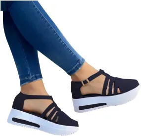 Sandals for Women Dressy Summer, Sandals Women Wedge Casual Breathable Flat Slippers Open Toe Outdoor Beach Sandals