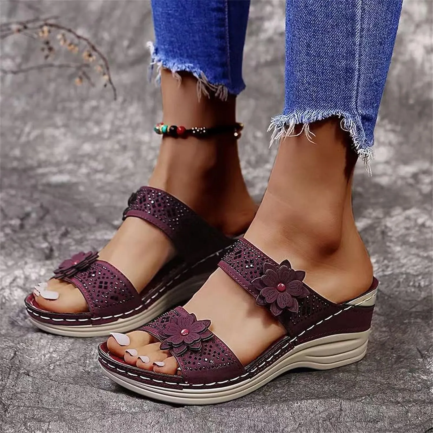 Sandals for Women Dressy Summer, Spring Sandals for Women Comfortable Slippers with Arch Support Sandal Flip Flops