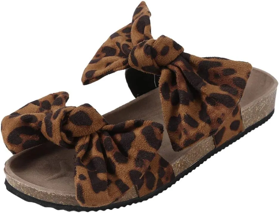 Sandals for Women Flat,Women's 2020 Fashion Bow Comfy Platform Sandal Shoes Summer Beach Travel Fashion Slipper Flip Flops