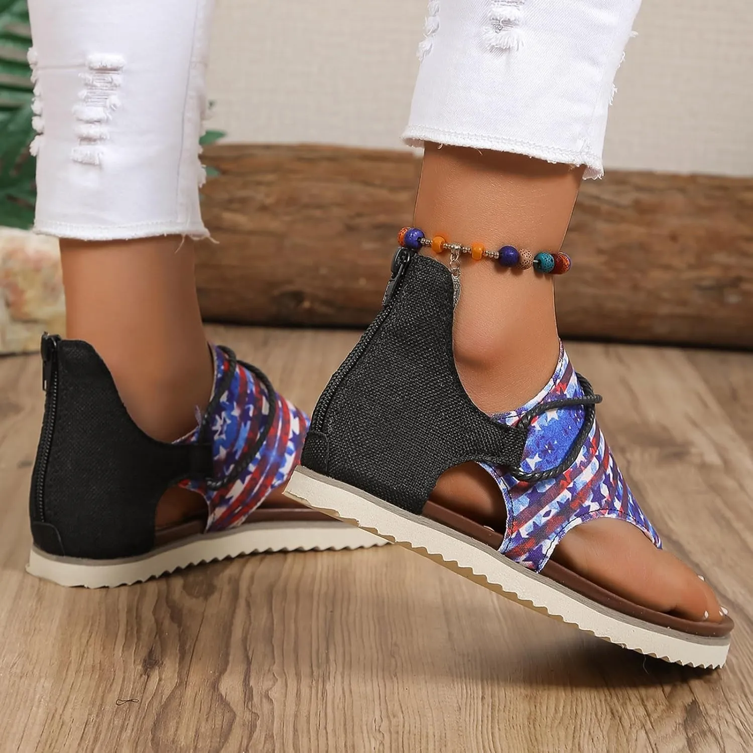 Sandals for Women Women's Classic Wedge Heels Sandals Walking Sandals Womens Summer Open Toe Wedges Sandals