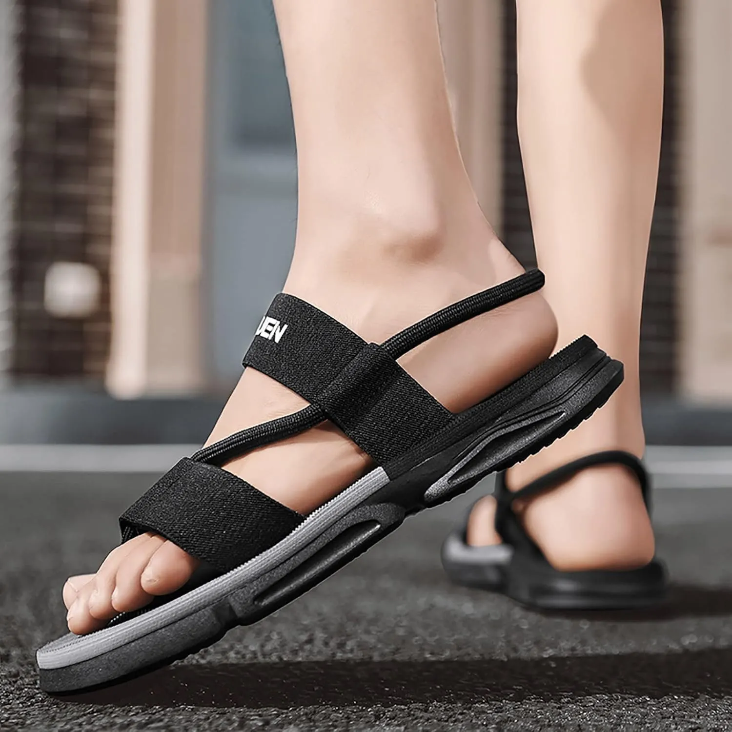 Sandals Men Rubber Beach Slipper For Men Outdoor Pvc Sole Flip Flops Summer Two Wear Sandals And Sports