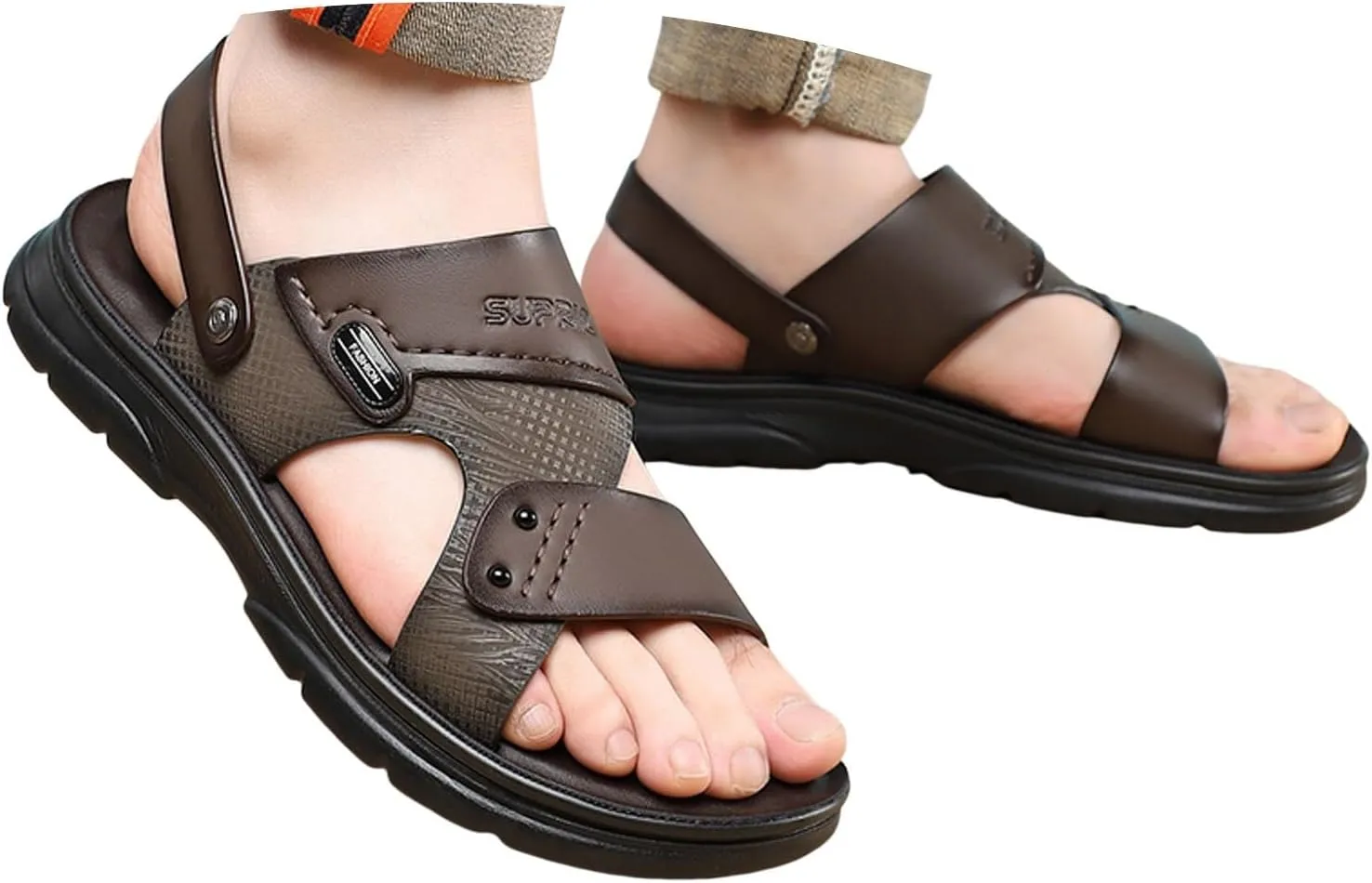 Sandals Men Size Soft Sole Comfortable Sandals Open Toe Walking Shoes Sandal Men Outdoor Beach Mens Slide Slippers