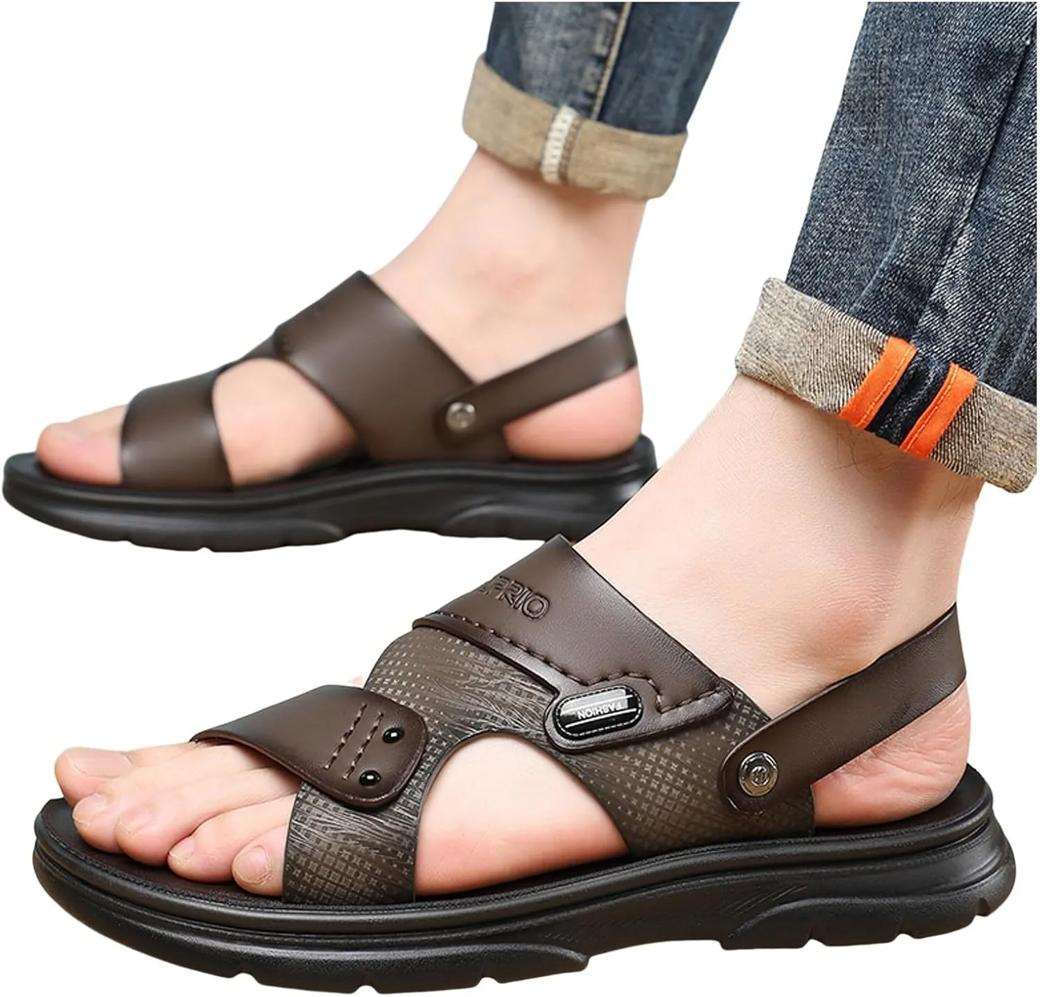 Sandals Men Size Soft Sole Comfortable Sandals Open Toe Walking Shoes Sandal Men Outdoor Beach Mens Slide Slippers