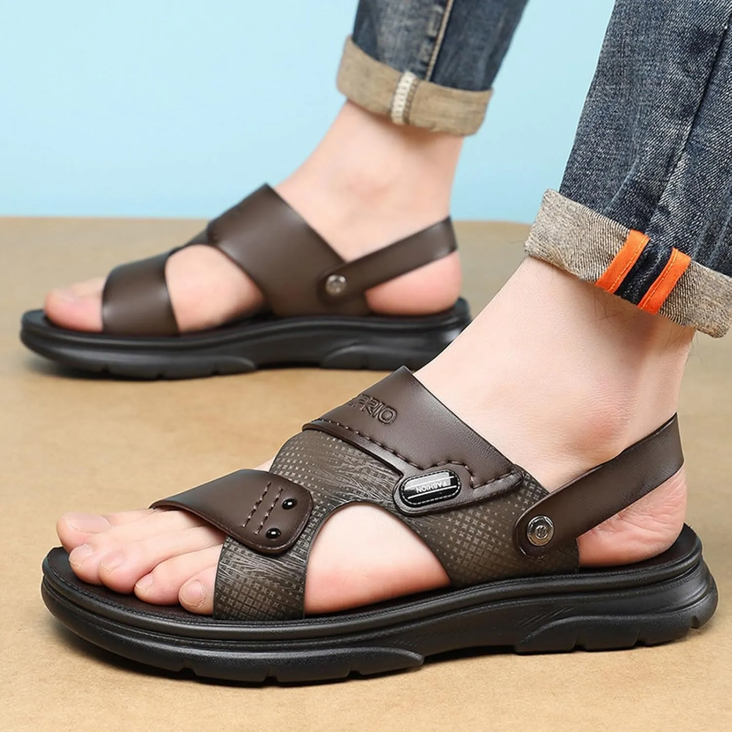 Sandals Men Size Soft Sole Comfortable Sandals Open Toe Walking Shoes Sandal Men Outdoor Beach Mens Slide Slippers