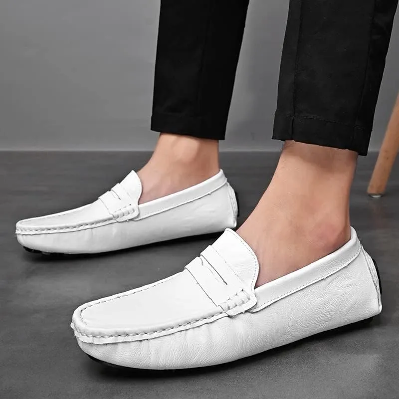 Santimon Men's Casual Slip-On Loafers, Penny Loafers Moccasins, Solid Driving Shoes