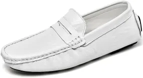Santimon Men's Casual Slip-On Loafers, Penny Loafers Moccasins, Solid Driving Shoes