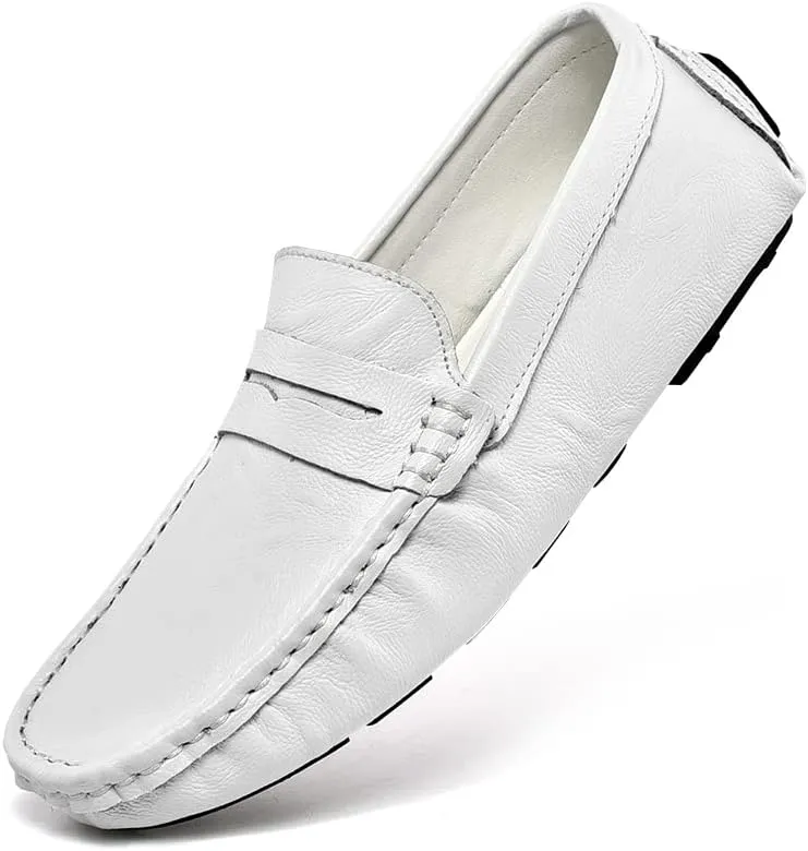 Santimon Men's Casual Slip-On Loafers, Penny Loafers Moccasins, Solid Driving Shoes