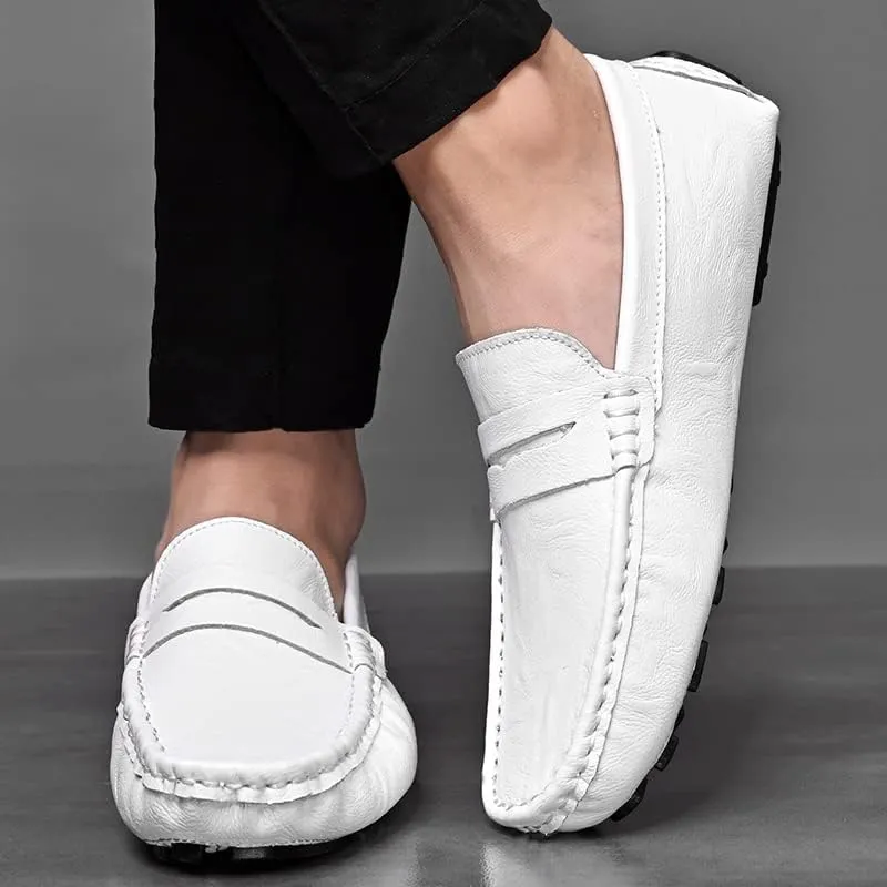 Santimon Men's Casual Slip-On Loafers, Penny Loafers Moccasins, Solid Driving Shoes