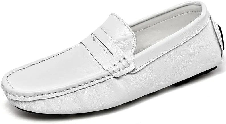 Santimon Men's Casual Slip-On Loafers, Penny Loafers Moccasins, Solid Driving Shoes