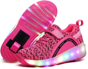 SDSPEED Kids Roller Skate Shoes with Single Wheel Shoes Sport Sneaker LED