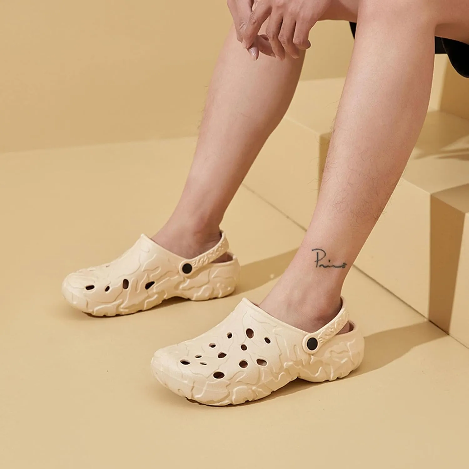 SECHRITE Clogs for Men Rubber Garden Shoes Lightweight Clogs for Men Slip On Mules for Summer - River Edge
